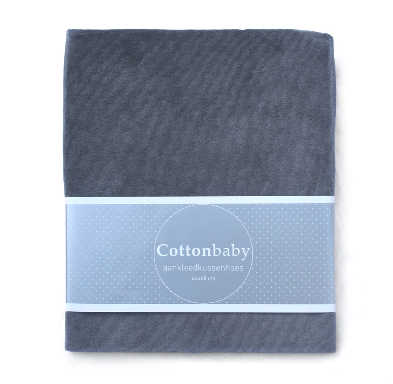 Housse de matelas à langer en velours, gris souris